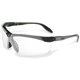 Uvex Safety Genesis Slim Clear Lens Safety Eyewear - Clear Lens - Pewter Frame - Scratch Resistant, Flexible, Padded, Comfortabl