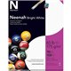 Neenah Bright White Cardstock - Letter - 8 1/2" x 11" - 65 lb Basis Weight - Smooth - 100 / Pack - Acid-free, Lignin-free - Brig