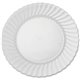 Classicware 9" Round Dinner Plates - 12 / Pack - Disposable - Clear - Polystyrene, Plastic Body - 15 / Carton