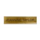 Xstamper Standard Aluminum Desk Sign - 1 Each - 10" Width x 2" Height - Aluminum - Gold