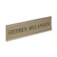 Xstamper Framed Standard Aluminum Wall Sign - 1 Each - 8" Width x 2" Height - Wall Mountable - Indoor - Aluminum - Gold