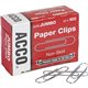 ACCO Economy Jumbo Non-Skid Paper Clips - Jumbo - No. 1 - 2" Length x 0.5" Width - 20 Sheet Capacity - Non-skid, Galvanized, Cor