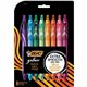 BIC America Gel-ocity Gel Pen - Medium Pen Point - 0.7 mm Pen Point Size - Retractable - Assorted Gel-based Ink - 8 Pack