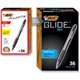 BIC Glide Bold - Bold Pen Point - 1.6 mm Pen Point Size - Refillable - Retractable - Black - Black Barrel - Tungsten Carbide Tip