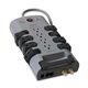 Belkin 12-Outlet Pivot-Plug Surge Protectors - 8 foot Cable - 4320 Joules - 12 x AC Power - 4320 J - Phone, Coaxial Cable Line