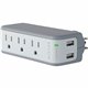 Belkin Mini Surge Protector with USB Charger - 3 x AC Power, 2 x USB - 918 J - 5 V DC Output - 36 kA