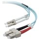 Belkin Fiber Optic Duplex Patch Cable - LC Male - SC Male - 16.4ft - Aqua