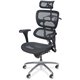 MooreCo Butterfly Chair - Black Mesh Seat - Black Mesh Back - Chrome Frame - High Back - 5-star Base - Armrest - 1 Each