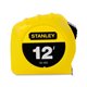 Stanley Tape Rule - 12 ft Length 0.5" Width - 1/16 Graduations - Imperial Measuring System - Plastic - 1 Each - Yellow