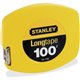 Stanley Measuring Tapes - 100 ft Length 0.4" Width - 1/8 Graduations - Imperial Measuring System - Plastic, Polymer - 1 Each - Y
