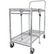 Bostitch Stow-Away Utility Cart - 2 Shelf - 250 lb Capacity - 4 Casters - x 29.6" Width x 37.3" Depth x 18" Height - Chrome - 1 