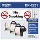 Brother DK Multipurpose Label - 2 2/5" Width - Rectangle - Thermal - Black on White, Red On White - Paper - 3 / Roll