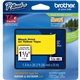 Brother P-Touch TZe Laminated Tape - 1 1/2" Width x 26 1/5 ft Length - Thermal Transfer, Direct Thermal - Yellow - 1 Each - Wate