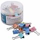 Business Source Smiling Face Binder Clips - Medium - for Paper, Office, Classroom - Sturdy - 42 / Tube - Assorted