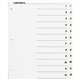 Business Source Table of Content Quick Index Dividers - Printed Tab(s) - Digit - 1-12 - 12 Tab(s)/Set - 8.5" Divider Width x 11"