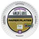 AJM 9" Dinnerware Paper Plates - Serving - Disposable - Microwave Safe - White - Paper Body - 100 / Pack