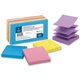 Business Source Reposition Pop-up Adhesive Notes - 3" x 3" - Square - Assorted - Removable, Repositionable, Solvent-free Adhesiv