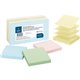 Business Source Reposition Pop-up Adhesive Notes - 3" x 3" - Square - Assorted Pastel - Removable, Repositionable, Solvent-free 