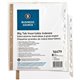 Business Source Tear-resistant Clear Tab Index Dividers - 8 Tab(s) - 8.5" Divider Width x 11" Divider Length - Letter - White Di