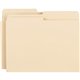 Business Source 1/2 Tab Cut Letter Recycled Top Tab File Folder - 8 1/2" x 11" - 3/4" Expansion - Top Tab Location - Assorted Po
