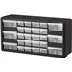 Akro-Mils 26-Drawer Plastic Storage Cabinet - 26 Compartment(s) - 10.3" Height x 20" Width x 6.4" Depth - Unbreakable, Stackable