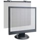 Business Source LCD Privacy/Antiglare Filter Black - For 17"LCD Monitor - Tempered Glass, Acrylic - Anti-glare - 1 Pack