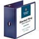 Business Source D-Ring View Binder - 5" Binder Capacity - Slant D-Ring Fastener(s) - Internal Pocket(s) - Navy - Clear Overlay, 