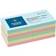 Business Source 3" Plain Pastel Colors Adhesive Notes - 100 - 3" x 3" - Square - Assorted - Repositionable, Solvent-free Adhesiv