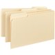 Business Source 1/3 Tab Cut Legal Recycled Top Tab File Folder - 8 1/2" x 14" - Top Tab Location - Assorted Position Tab Positio
