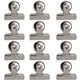 Business Source Magnetic Grip Clips - No. 2 - 2.3" Width - for Paper - Magnetic Backing, Heavy Duty - 12 / Box - Silver