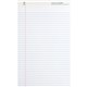 Business Source Writing Pads - 50 Sheets - 0.34" Ruled - 16 lb Basis Weight - Legal - 8 1/2" x 14" - White Paper - Micro Perfora