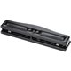 Business Source 3-Hole Adjustable Paper Punch - 3 Punch Head(s) - 11 Sheet of 16lb Paper - 1/4" Punch Size - Round Shape - Black