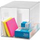 Business Source Clear Cube Storage Cube Organizer - 6" Height x 6" Width x 6" DepthDesktop - Clear - 1 Each
