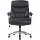 HON Sadie High-back Big and Tall Executive Chair - Bonded Leather Seat - Black Bonded Leather Back - Silver Frame - High Back - 