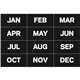 MasterVision Magnetic Monthly Calendar Characters - Skill Learning: Name of Months - Magnetic - 1" Height x 2" Width - Black - 1