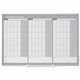 MasterVision 3-Month Calendar Board - 36" (3 ft) Width x 24" (2 ft) Height - White Lacquered Steel Surface - Aluminum Frame - Re
