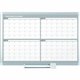 MasterVision Magnetic Gold Ultra 4 Month Planner - Monthly - 4 Month - Silver, White - Aluminum - 36" Height x 48" Width - Scrat