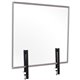 Bi-silque Framed Glass Desktop Barrier - 47.2" Width x 0.5" Depth x 35.4" Height - 1 Each - Translucent - Glass