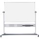 MasterVision Magnetic Dry Erase 2-sided Easel - 72" (6 ft) Width x 48" (4 ft) Height - White Lacquered Steel Surface - Silver Al