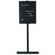 MasterVision Contemporary Standing Letter Board - 36" Height x 24" Width - Black Surface - Black Frame - 1 Each - 63" x 23" x 19
