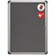 MasterVision Magnetic Gray Fabric Enclosed Board - 36.60" Height x 26.40" Width x 0.70" Depth - Gray Fabric Surface - Magnetic, 