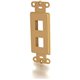 C2G Two Port Keystone Decorative Style Wall Plate - Ivory - 2 x Socket(s) - Ivory