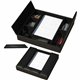 Dacasso Leatherette Enhanced Conference Room Organizer - Desktop - Black - Leatherette, Velveteen - 1 Each