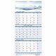 House of Doolittle Scenic 3-month Compact Wall Calendar - Julian Dates - Daily, Monthly - 14 Month - December 2022 - January 202