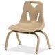 Jonti-Craft Berries Stacking Chair - Steel Frame - Four-legged Base - Camel - Polypropylene - 1 Each