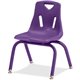 Jonti-Craft Berries Stacking Chair - Steel Frame - Four-legged Base - Purple - Polypropylene - 1 Each