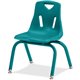 Jonti-Craft Berries Plastic Chair with Powder Coated Legs - Steel Frame - Four-legged Base - Teal - Polypropylene - 1 Each