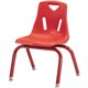 Jonti-Craft Berries Plastic Chair with Powder Coated Legs - Steel Frame - Four-legged Base - Red - Polypropylene - 1 Each