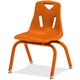 Jonti-Craft Berries Plastic Chair with Powder Coated Legs - Steel Frame - Four-legged Base - Orange - Polypropylene - 1 Each