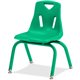 Jonti-Craft Berries Stacking Chair - Steel Frame - Four-legged Base - Green - Polypropylene - 1 Each